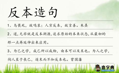 反本造句