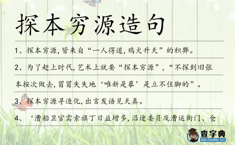 探本窮源造句