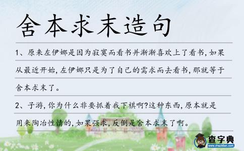 舍本求末造句