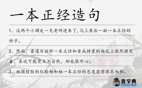 一本正經造句