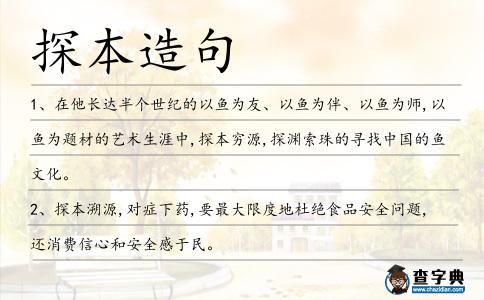 探本造句