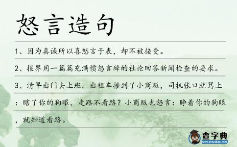 怒言造句
