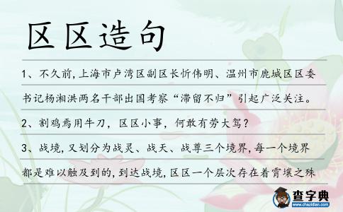 區(qū)區(qū)造句