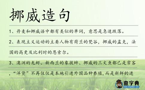 挪威造句