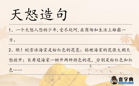 天怒造句