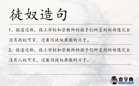 徒奴造句