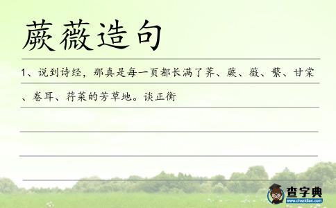 蕨薇造句