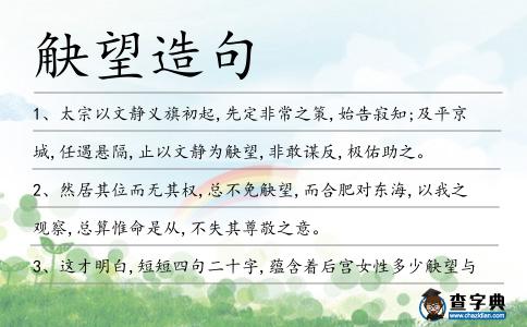 觖望造句