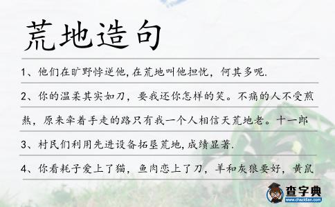 荒地造句