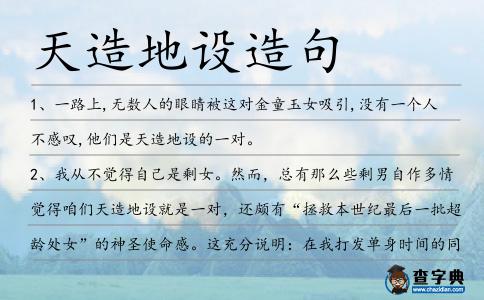 天造地設造句