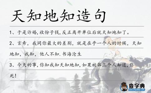 天知地知造句