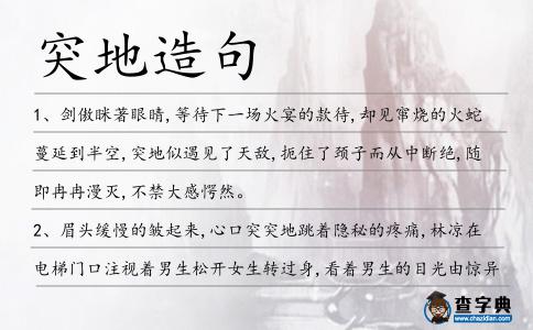 突地造句