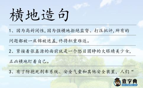 橫地造句