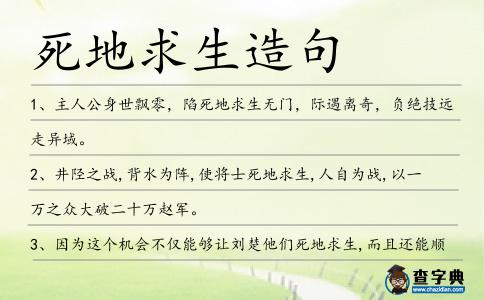 死地求生造句