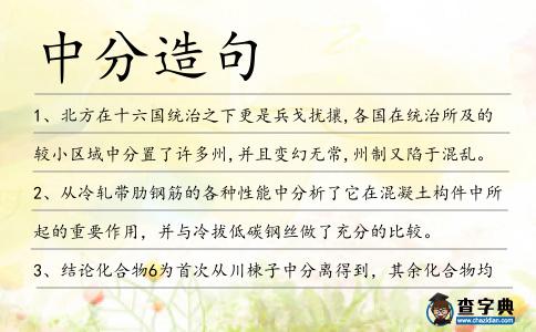中分造句