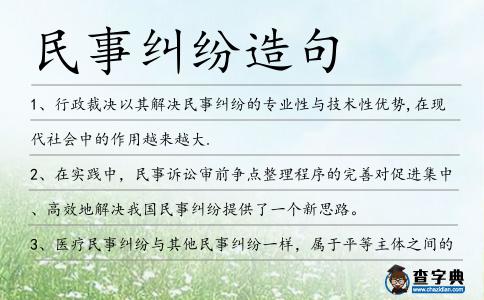 民事糾紛造句