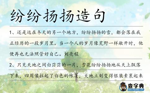 紛紛揚(yáng)揚(yáng)造句