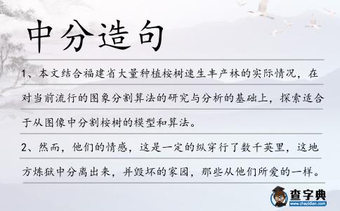 中分造句