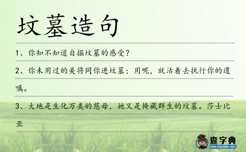 墳墓造句
