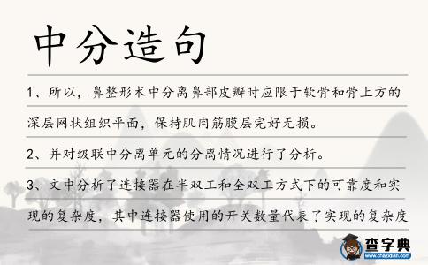 中分造句