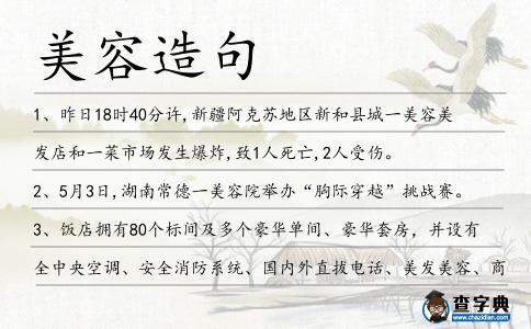 美容造句