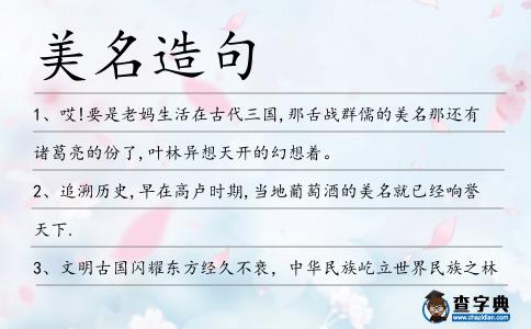 美名造句
