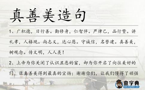 真善美造句