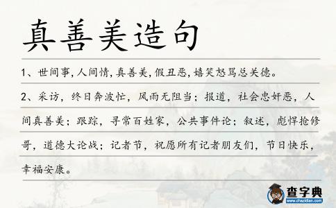 真善美造句