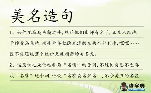 美名造句