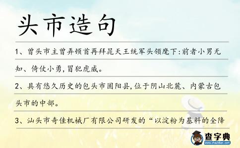 頭市造句