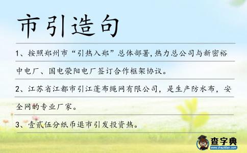 市引造句