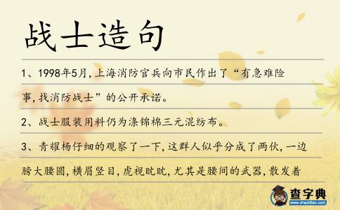 戰(zhàn)士造句