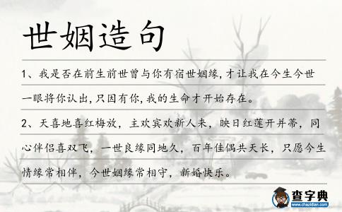 世姻造句