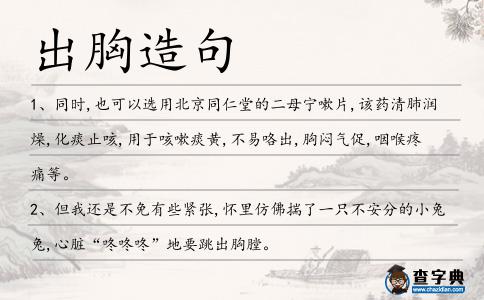 出胸造句