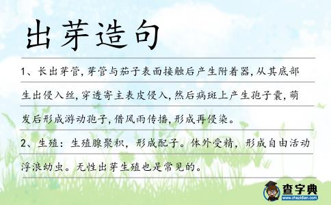 出芽造句