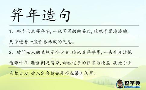笄年造句