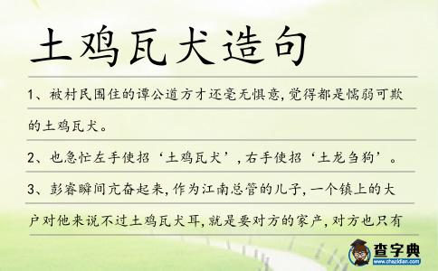 土雞瓦犬造句