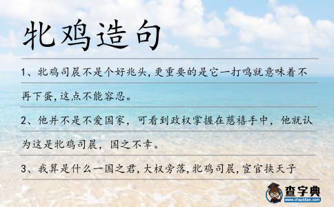 牝雞造句