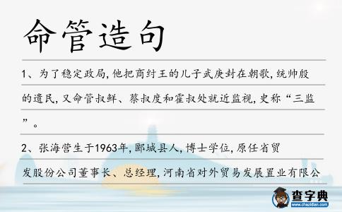 命管造句