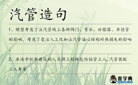 汽管造句