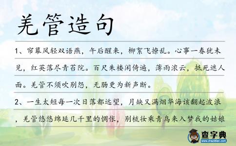 羌管造句