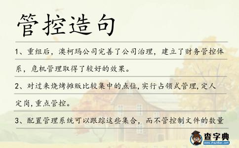 管控造句