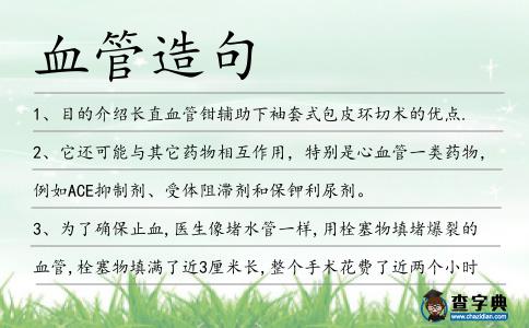 血管造句