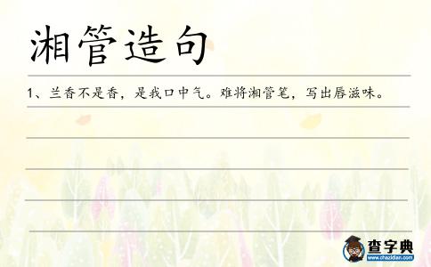 湘管造句