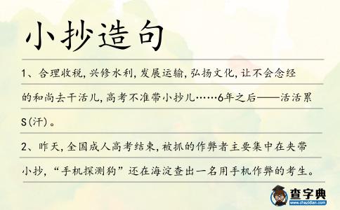 小抄造句