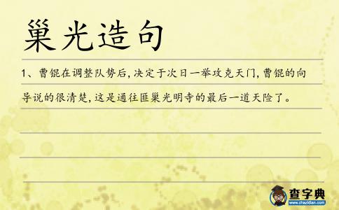 巢光造句