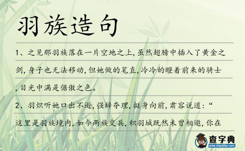羽族造句