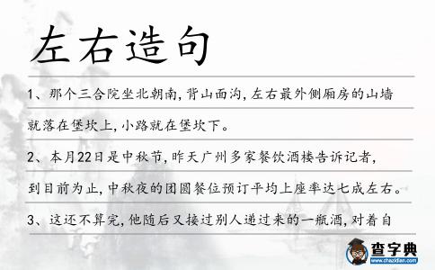 左右造句