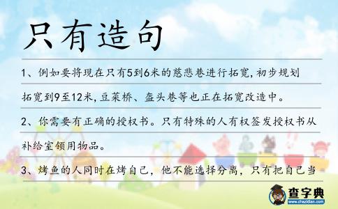只有造句