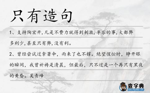 只有造句